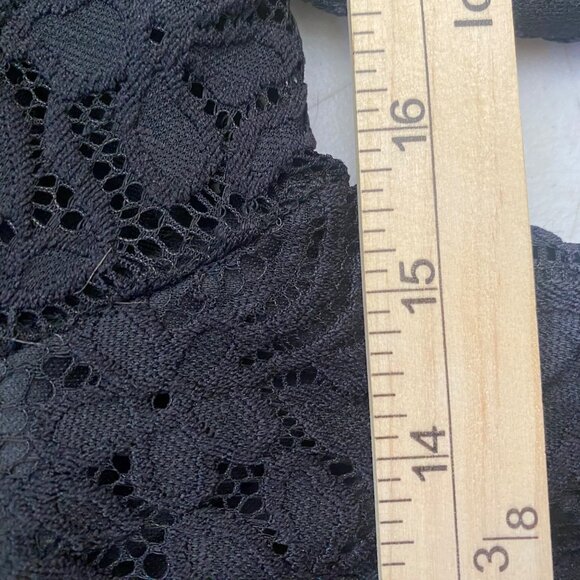 Panhandle Eyelet Lace Dress Womens L Black Lined Western - Picture 9 of 13